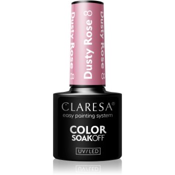 Claresa SoakOff UV/LED Color Dusty Rose lac de unghii sub forma de gel - imagine 2
